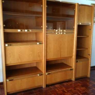 Wooden Veneer Wall Unit