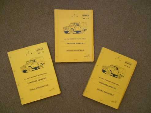 Workshop repair manuals (set of 3) for Land Rover Series III S