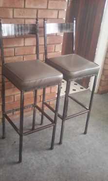 wrought iron bar chairs