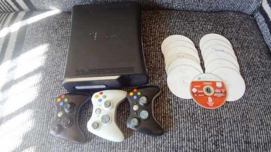 X-Box 360 with 3 remotes for sale