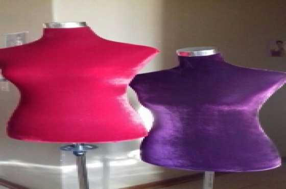 x2 Purple velvet female Torso Manniquins for sale