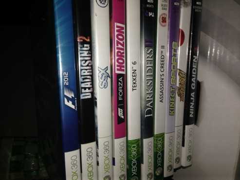 Xbox 360  10 games  2 remotes  kinect