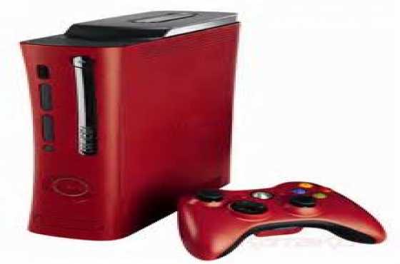 XBOX 360 - 160GB  Xbox 360 red Console  160GB HARD DRIVE 1 red Wireless Controller BUILT IN WI-FI HD