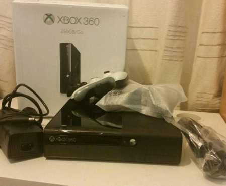 Xbox 360 250gb E Slim console exclusive edition console still brand new includes all cables and 1 wi