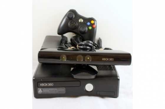 Xbox 360 250GB with 2x remotes, 2x games and Kinec R3200.00