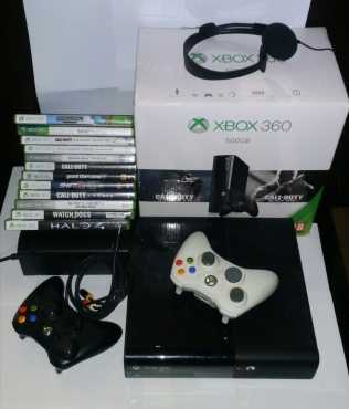 xbox 360 500gig plus lots of games.....