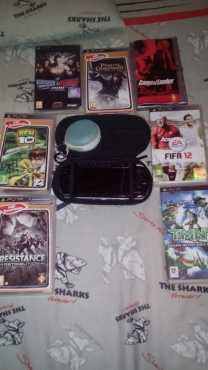 Xbox 360 and PSP with games