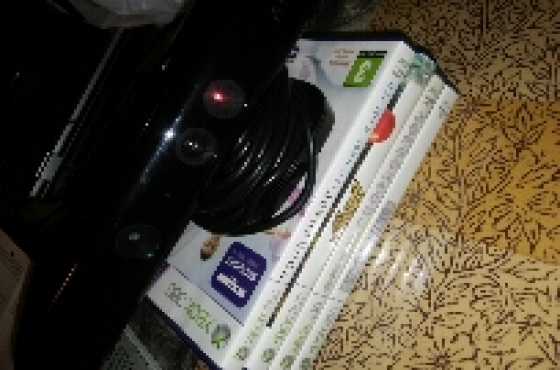 Xbox 360 Kinect and 4 games