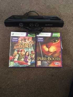 Xbox 360 kinect met 2 games