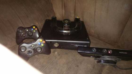 Xbox 360 with accessories