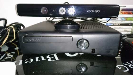 Xbox 360 with kinect and accessories