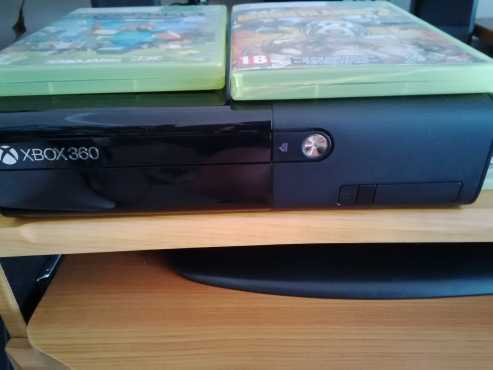 xbox360 250gb hdd  games and standard control and 1 steering wheel control