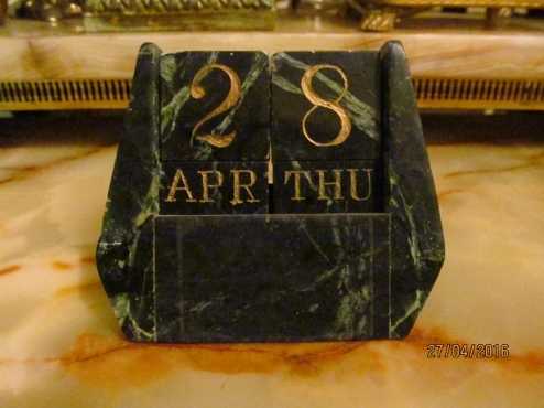 XIX Century MARBLE TABLE CALENDAR- Working 100