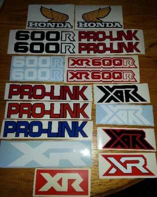 XR 600R decals stickers kits - 1984 designs