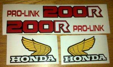 XR200R graphics decals stickers for 1984 bike