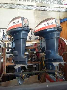 Yamaha 55HP outboard engines X 2, trailer, boat