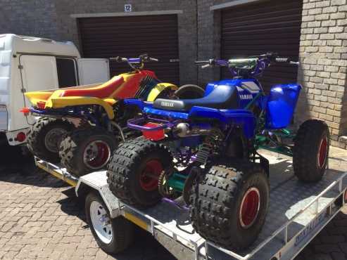 Yamaha Blaster 200 and Honda XR 500 Quad withTrailer