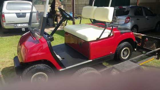 Yamaha Golf Car with trailer