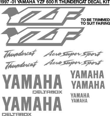 Yamaha Thundercat YZF decals sticker set