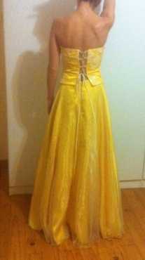 Yellow evening dress