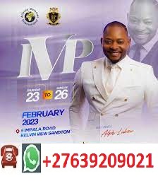 Face to Face registration Pastor Alph Lukau ministries contact+27639209021