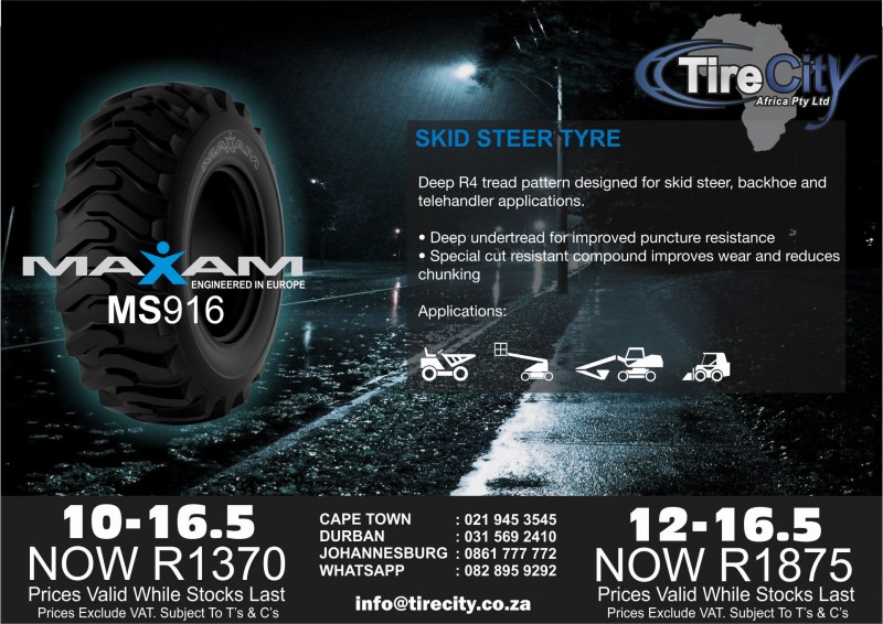 BIG SALE - Backhoe Tyres, Skid Steer Tyres, loader tyres, bobcat tyres, forklift tyres | in Dbn