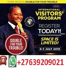 Pastor Alph Lukau International Visitors Program Booking contact+27639209021