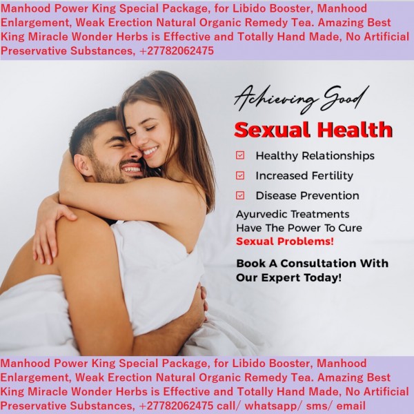 Natural Remedies to Treat Sexual Dysfunction in Women Manhood Power, Libido Booster, Manhood Enlargement, Weak Erection Natural Organic Remedy Tea. Amazing Best King Miracle Wonder Herbs is Safe and Effective and Totally Hand Made, No Artificial Pres