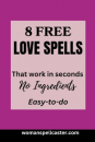 Spell to Make Someone Miss You and Return  Not only makes them miss you but also encourages reconciliation and reunion.  Spell to Make Ex Miss You – South Africa  Specifically designed to awaken feelings in an ex-partner and bring them back into your
